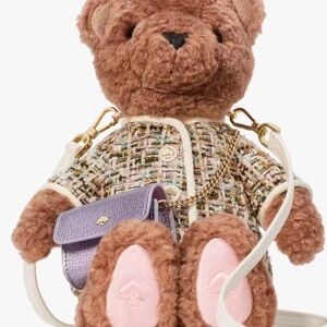 kate spade Lavender Metallic Crossbody Bag with Cream Strap